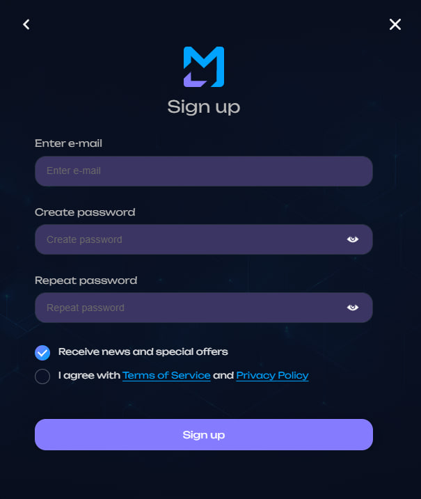 MultiLaunchess registration form in English
